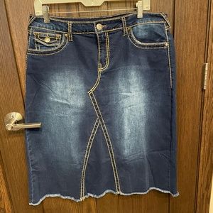 ESTEEZ Women's Denim Skirt, Size 12, A-Line
